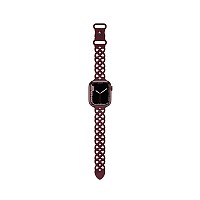 Watchband Hoco WA09 Flexible Rhombus Hollow 42/44/45/49mm  Apple Watch 1/2/3/4/5/6/7/8/SE/Ultra Red Wine Silicon Band