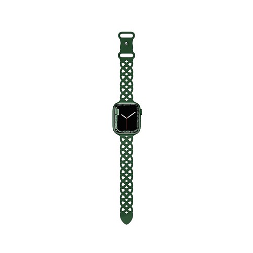 Watchband Hoco WA09 Flexible Rhombus Hollow 38/40/41mm  Apple Watch 1/2/3/4/5/6/7/8/SE Dark Green Silicon Band