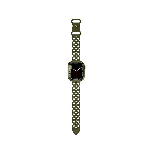 Watchband Hoco WA09 Flexible Rhombus Hollow 42/44/45/49mm  Apple Watch 1/2/3/4/5/6/7/8/SE/Ultra Olive Green Silicon Band