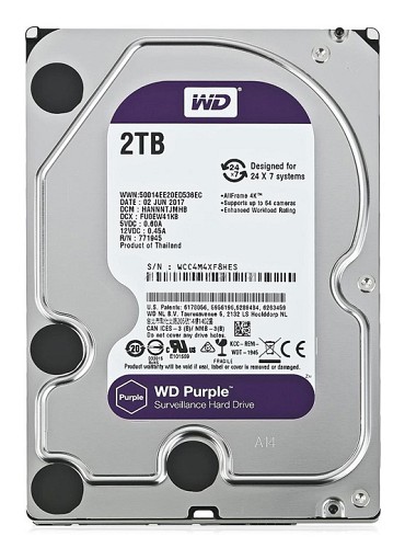 WD   3.5 Purple Surveillance 2TB, 256MB, 5400RPM, SATA III WD23PURZ